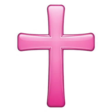 make a catholic symbol with very girly pink tones. sticker