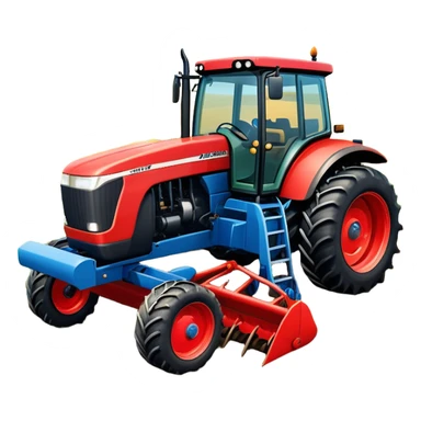 An icon representing a farming simulator, with a detailed tractor plowing fields under a bright sky. The design includes farming tools, crops, and barns, symbolizing the immersive experience of managing a farm. Transparent background emphasizes the peaceful yet hardworking nature of the game. sticker