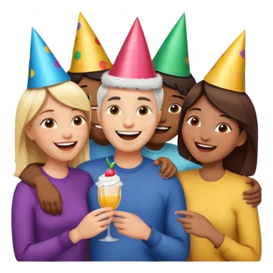 Some friends talking and looking each other sticker