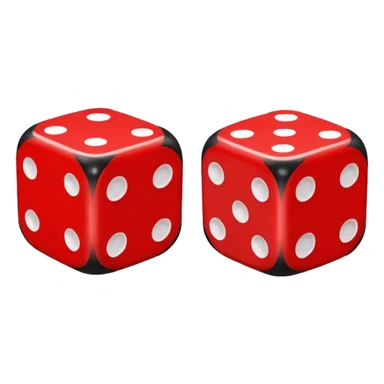 dice nero e rosso sticker