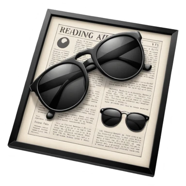 Sunglasses on newspaper sticker