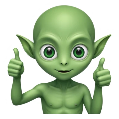 thumbs up alien sticker