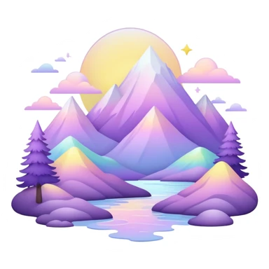  Pastel-white-yellow-purple-Iridescent-aesthetic-scenic-scenery-Decoration sticker