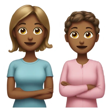 Mom and daughter sticker