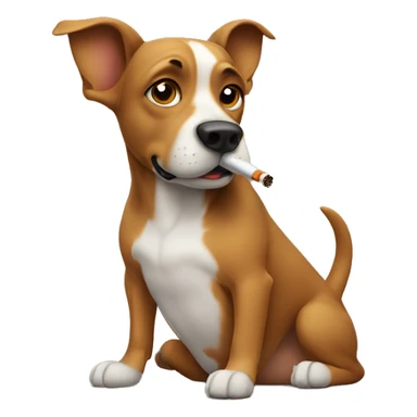 Dog blowing smoke sticker