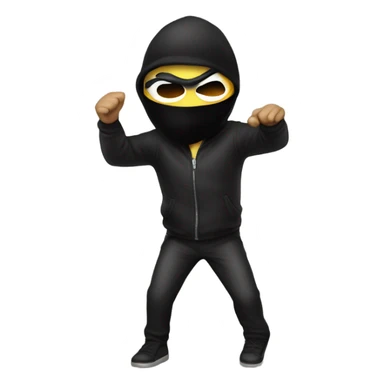 A burglar hitting the Gangnam Style  sticker