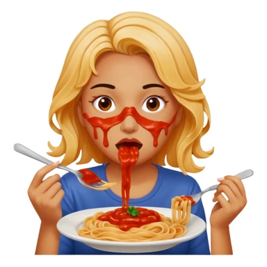 the woman who eats pasta sticker
