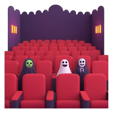 haunted cinema sticker