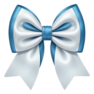 White bow on white bow sticker