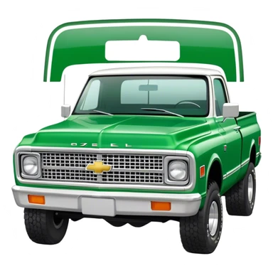 Green and white 1972 Chevrolet K10 sticker