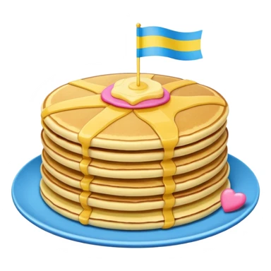 Pancake with pansexual flag  sticker