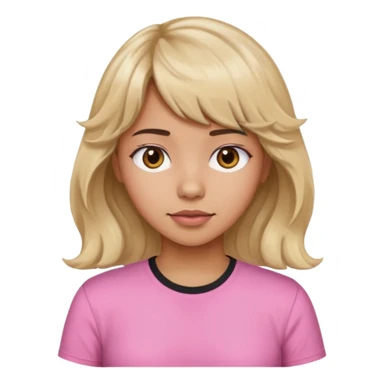 latina girl with bleached wavy hair and brown hair with bangs sticker