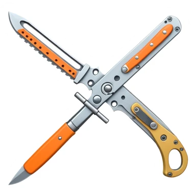 Single blade butterfly knife , used a csgo 2 butterfly knife for reference sticker