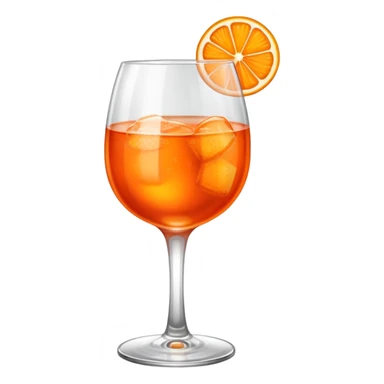 Aperol spritz in a goblet glass sticker