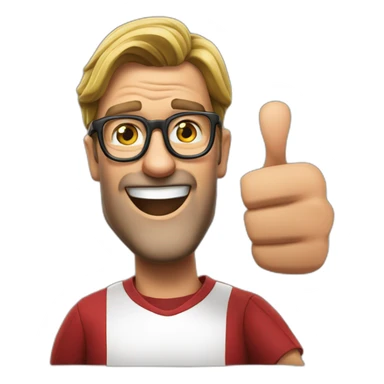 jurgen klopp thumb up sticker