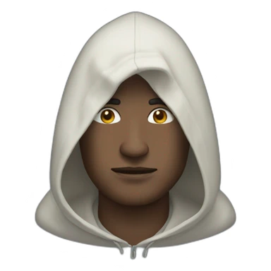 Homme capuche lune sticker