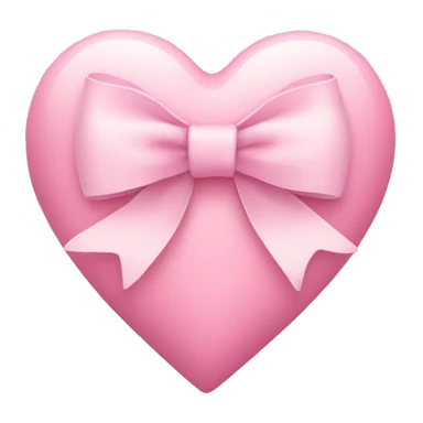 Light pink heart with a bow sticker