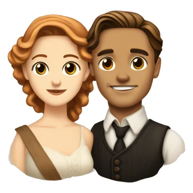 jack dawson and rose from titanic sticker