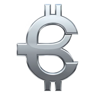 $ dollar metal symbol sticker