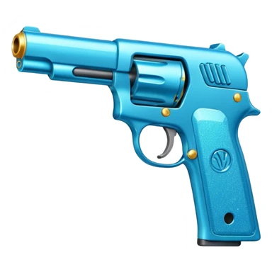 glitter blue cian gun sticker