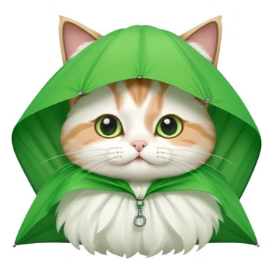 runny nose cat with green parachute sticker