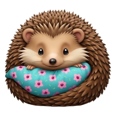 hedgehog in pajama curled up sticker