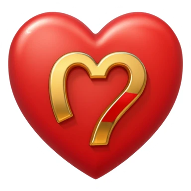A red heart with the letter "J" in the middle sticker