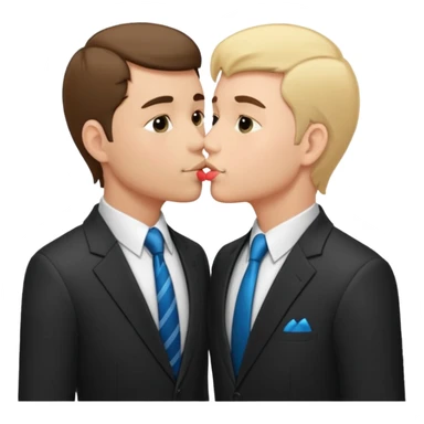 Narcissist fully dressed man looking in a mirror and kissing his reflection  sticker