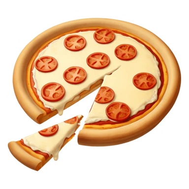 part de pizza au poulet séparés  sticker