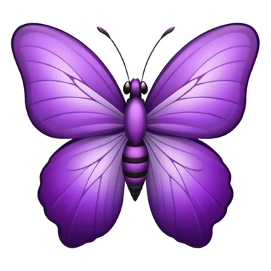 Mariposa color morado en una flor sticker