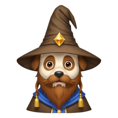 Dog wizard sticker
