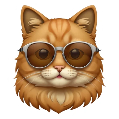 Cat with sunglasses in sticker