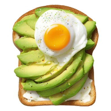 avocado toast with egg sticker