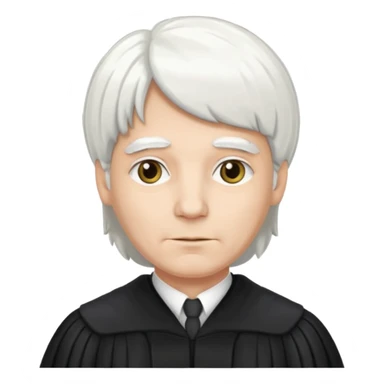 judge with white wig sticker
