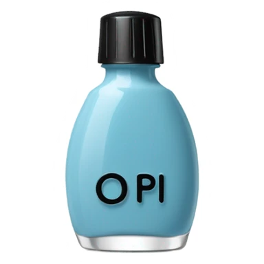 Light blue OPI nail polish product  sticker