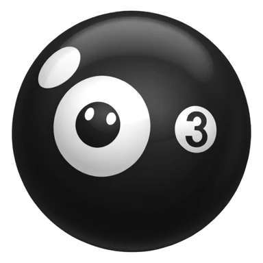 Black pull Ball with MB written on it. Nothing else no holes or anything. sticker