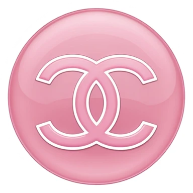 light pink chanel logo sticker