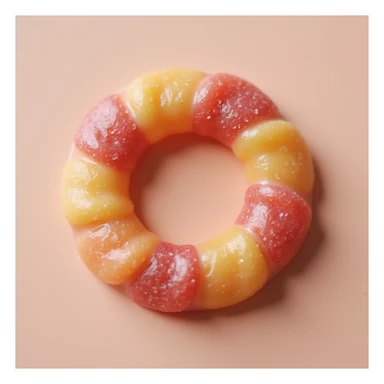 realistic dalgona candy with circle shape, photorealistic style sticker