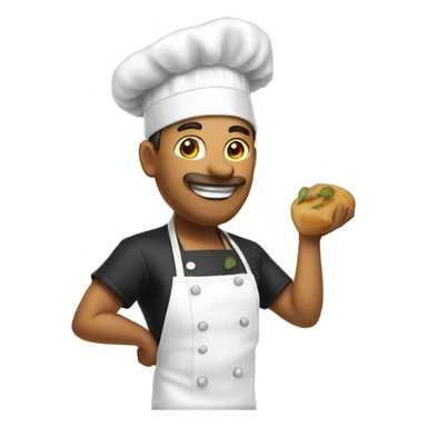 Chef cooking sticker