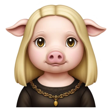   renaissance monalisa goth pig  sticker