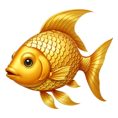High resolution golden fish sticker