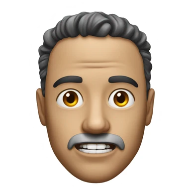 a hyper-realistic face of a guy in extreme terror sticker