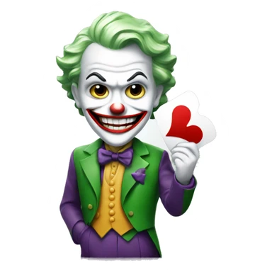 Joker with card sticker