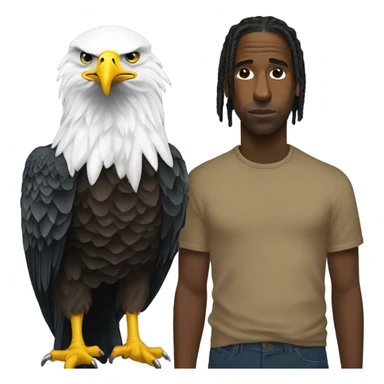 travis scott with bald eagle sticker