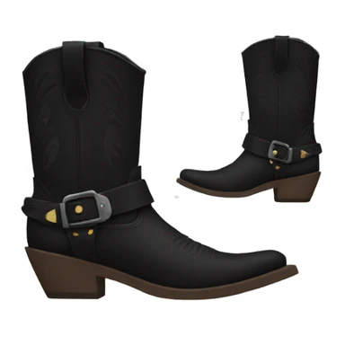 Black western boots sticker