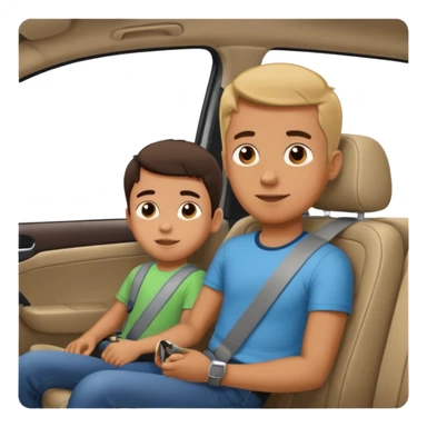 A Kid In A Car Interior In The  Seat With Your Dad sticker