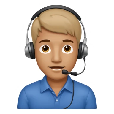 call center man sticker
