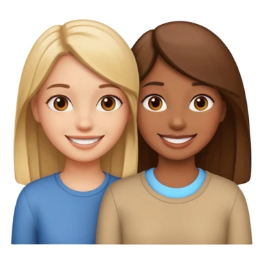 Girl bestie duo sticker