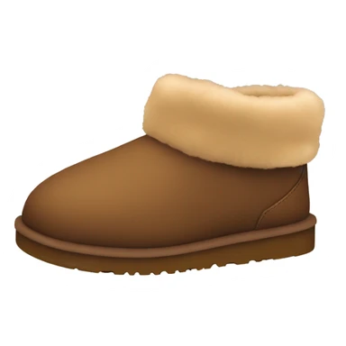 brown ugg slippers with brown fur sticker