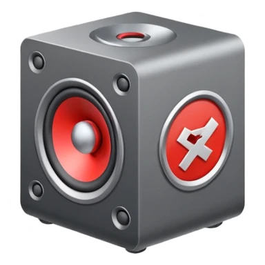 mac os icon audio speaker forbidden mute isometric cross sticker